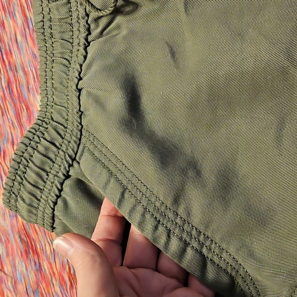 LOFT Olive Green Women's Lyocel Shorts - Picture 7 of 10